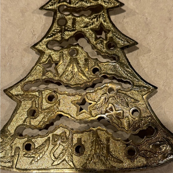 Vintage Metal Christmas Tree Hot Pad - Picture 4 of 6